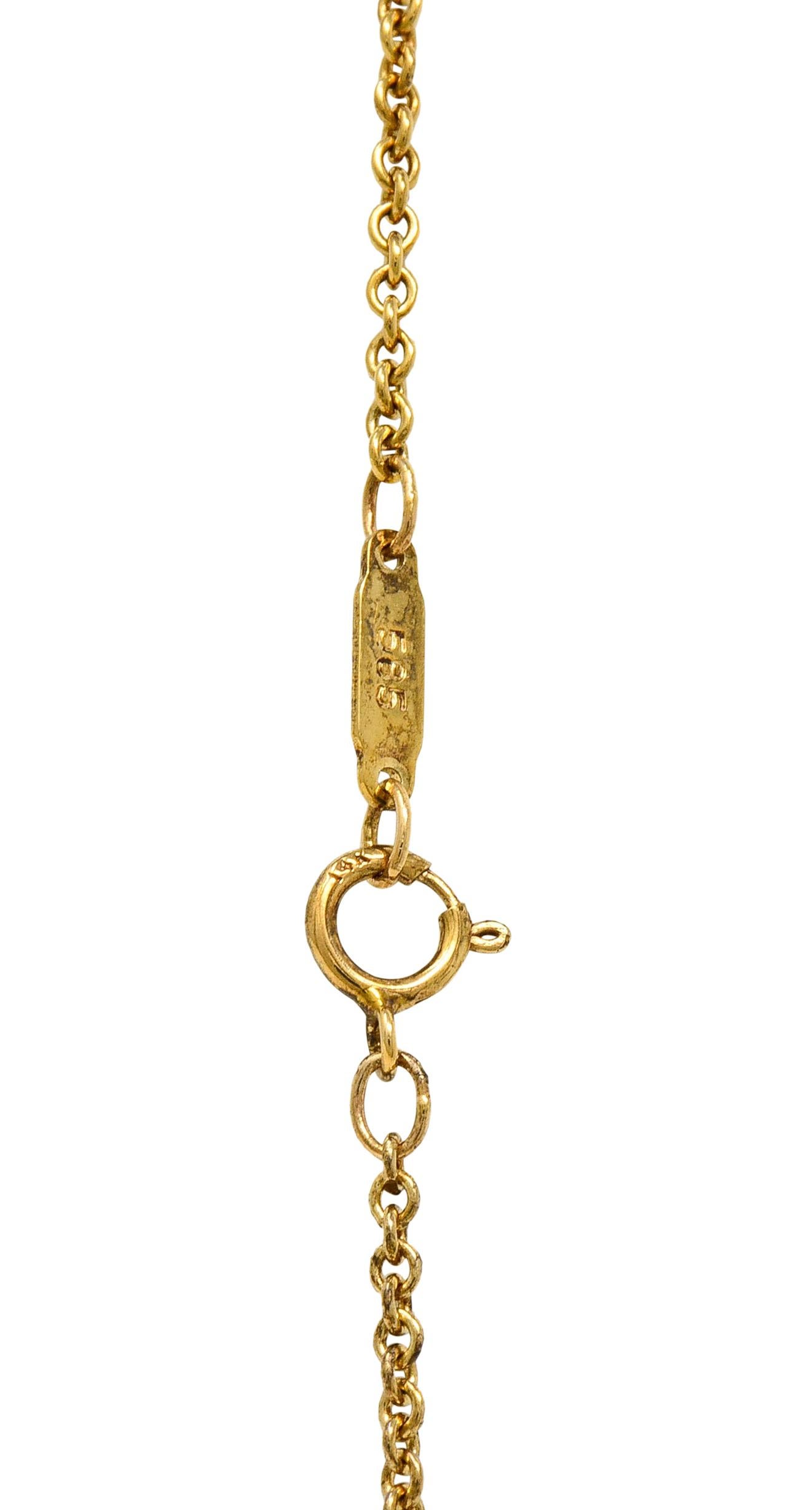 Tiffany & Co. Vintage 14 Karat Yellow Gold Oval Locket Pendant Necklace 4