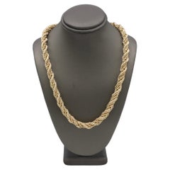 Tiffany & Co. Vintage 14 Karat Yellow Gold Rope Twist Chain Necklace