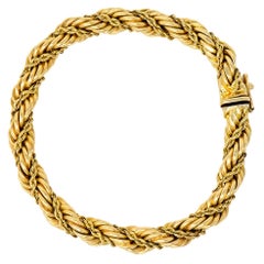 Tiffany & Co. Vintage 14 Karat Yellow Gold Twisted Rope Bracelet