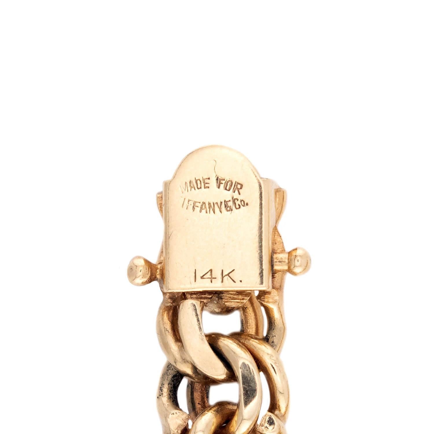 TIFFANY & CO. Vintage 14k Chain Bracelet Bon état - En vente à Narberth, PA