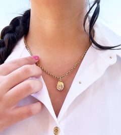 Tiffany & Co. Vintage 14K Gold Oval Locket, J.G.O. Inscription, 1980s