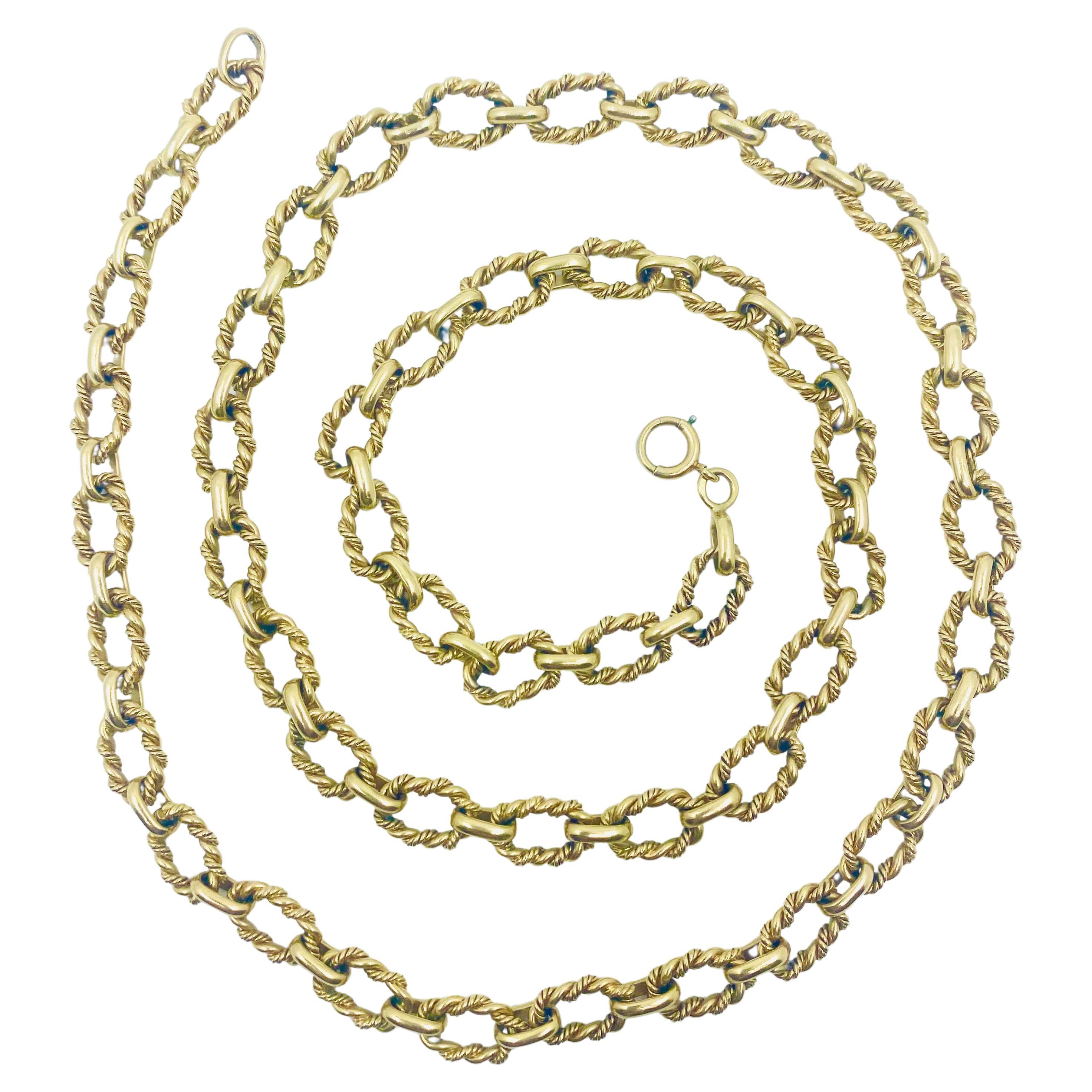 Tiffany & Co. Vintage 14k Link Necklace For Sale