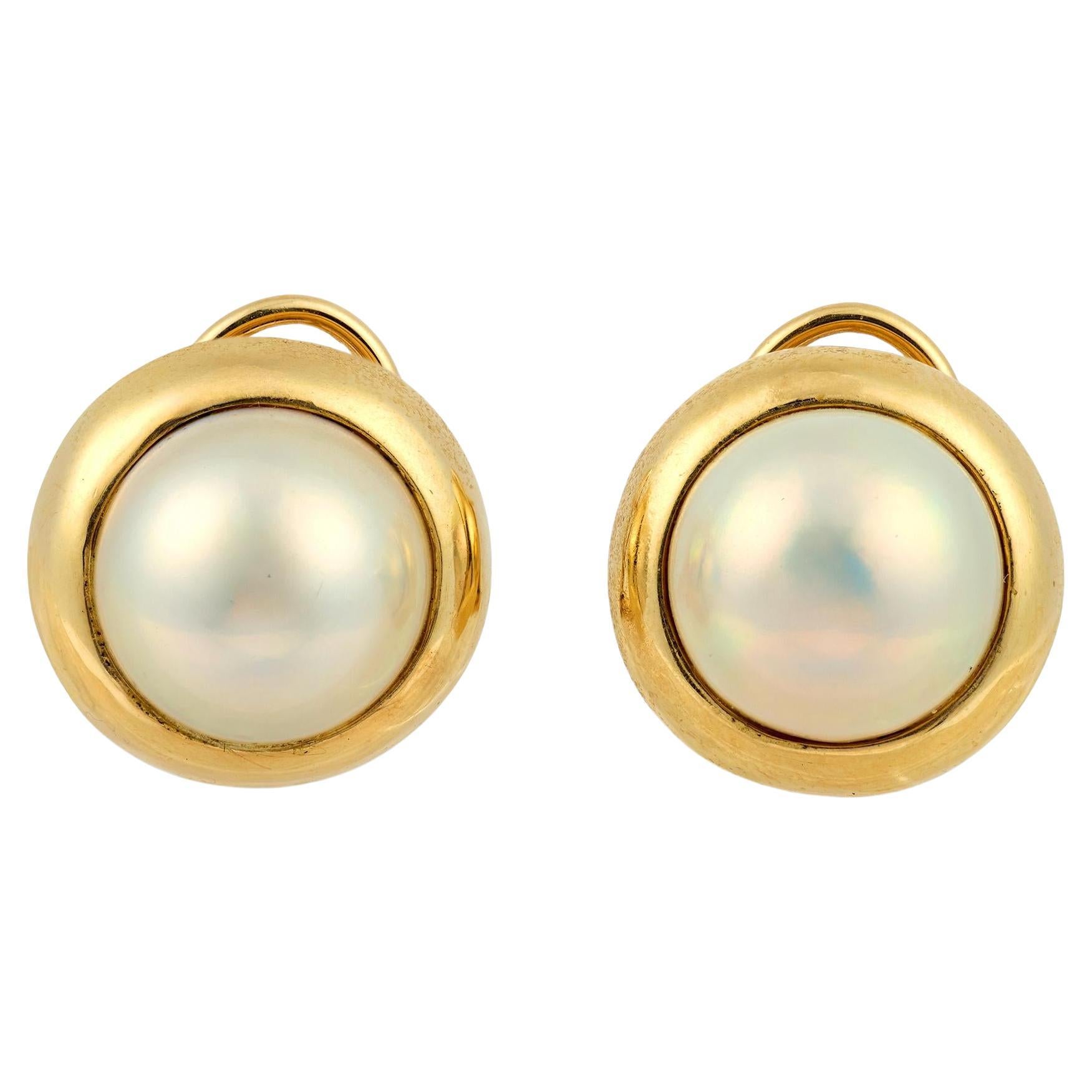 TIFFANY 
CO. Vintage 14k Pearl Earrings