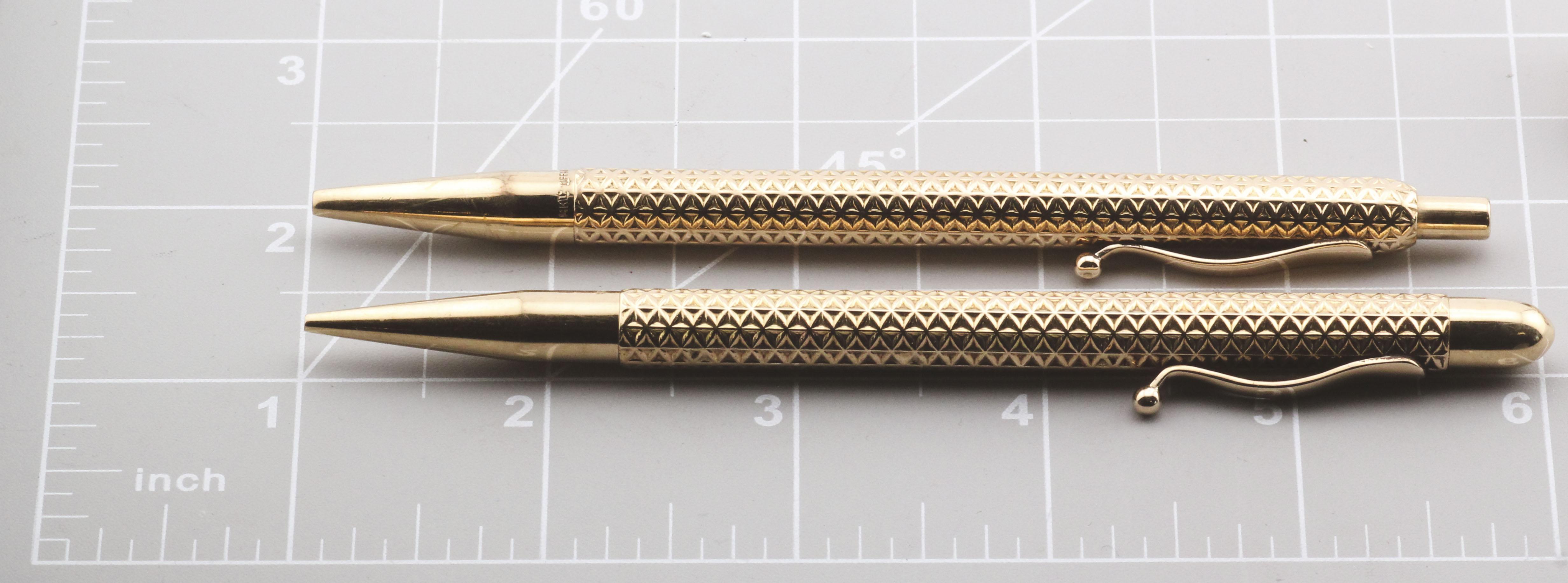 Tiffany & Co. Vintage 14k Yellow Gold Ballpoint Pen and Pencil Set For Sale 6