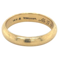 Tiffany 
Co. Vintage 14k Yellow Gold Band Ring circa 1960s Unisex