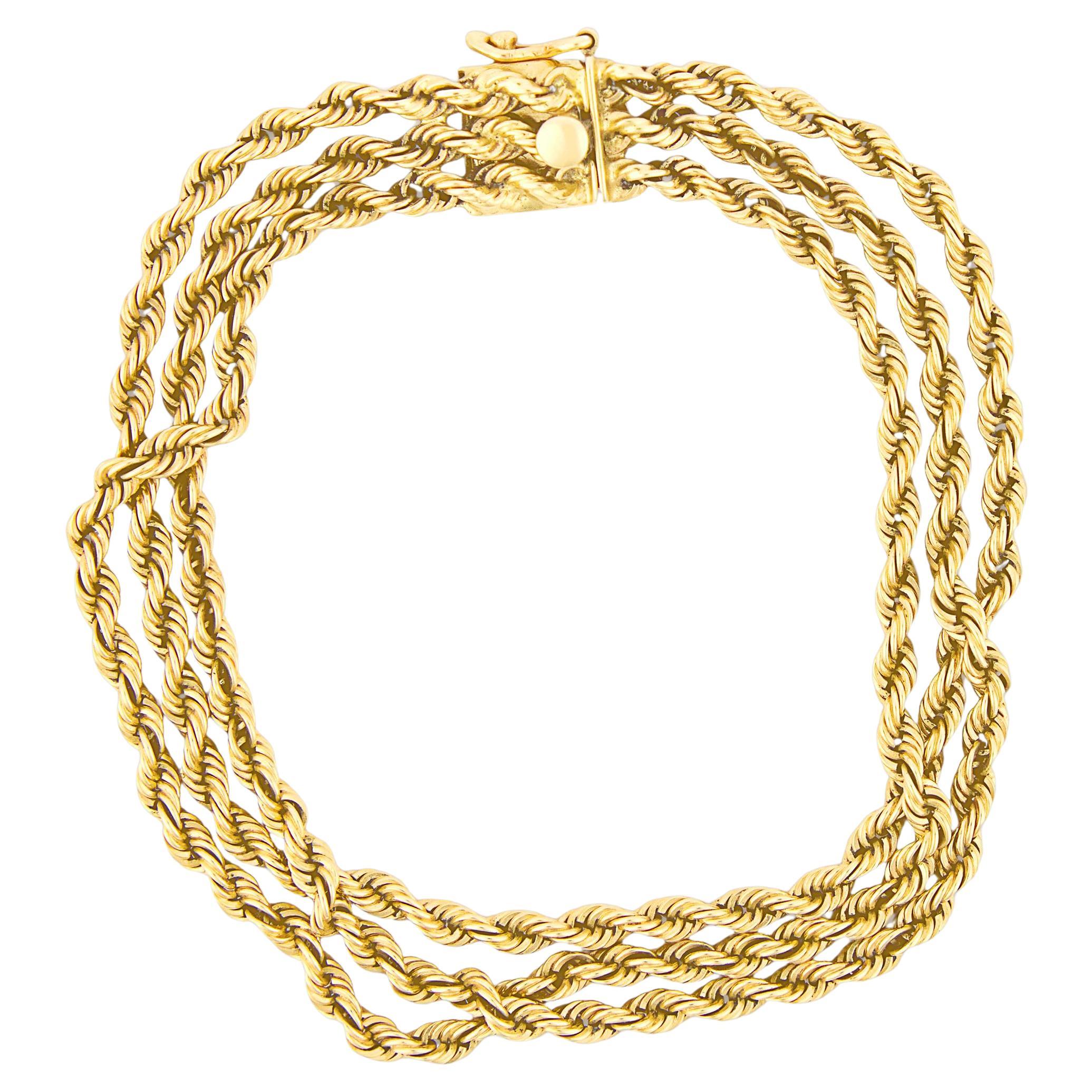 Tiffany and Co. 66 grams 18k Yellow Gold Bracelet For Sale at 1stDibs