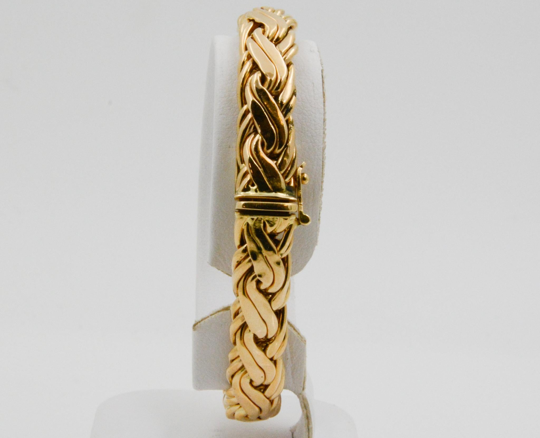 Tiffany & Co. Vintage 14 Karat Yellow Gold Byzantine Bracelet 6