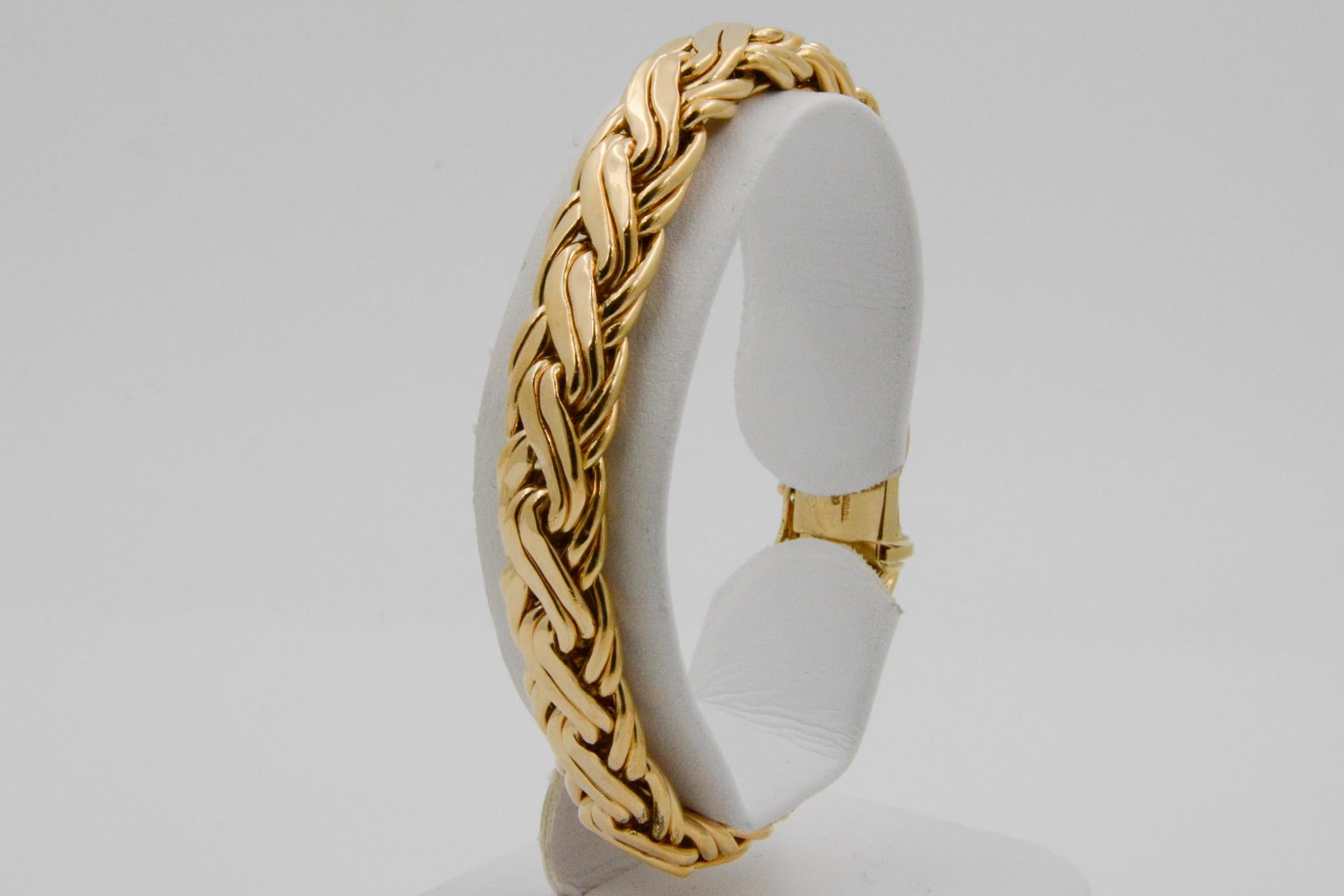 Retro Tiffany & Co. Vintage 14 Karat Yellow Gold Byzantine Bracelet