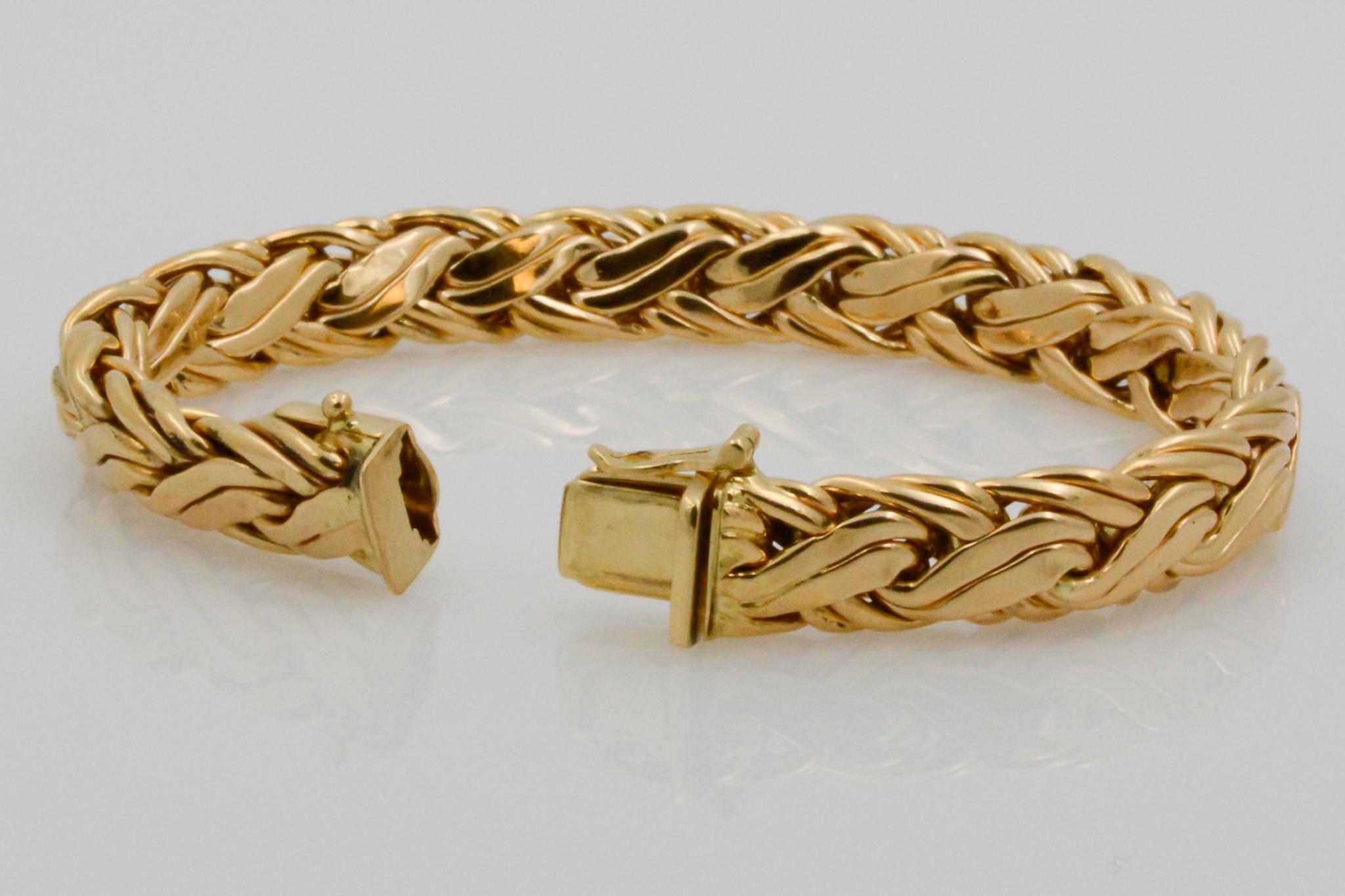 Women's Tiffany & Co. Vintage 14 Karat Yellow Gold Byzantine Bracelet
