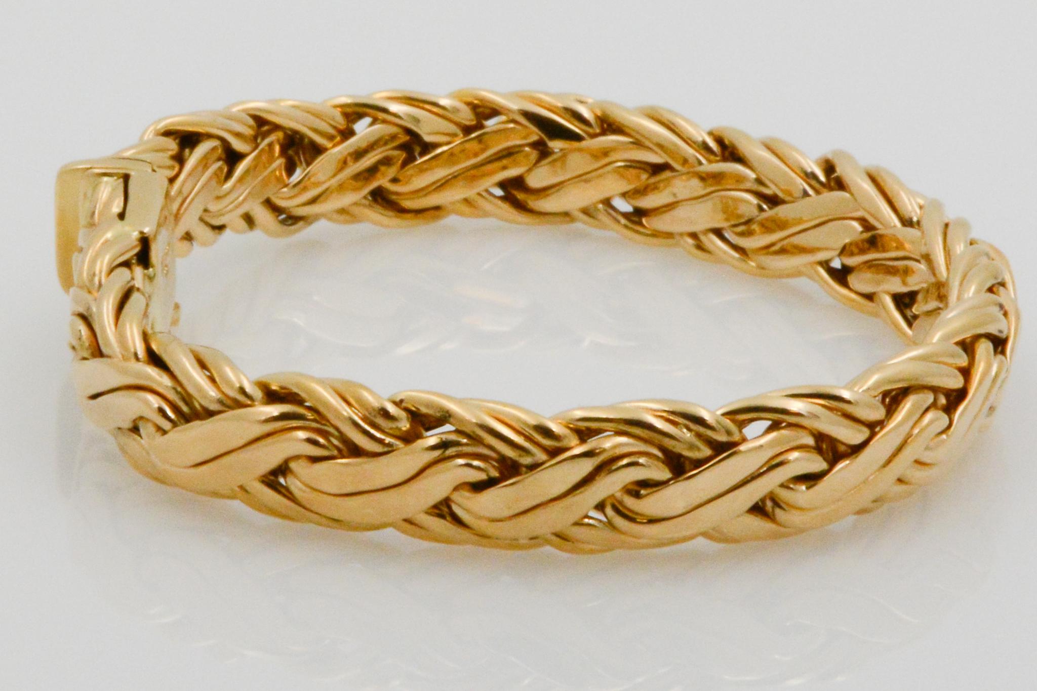 Tiffany & Co. Vintage 14 Karat Yellow Gold Byzantine Bracelet 1