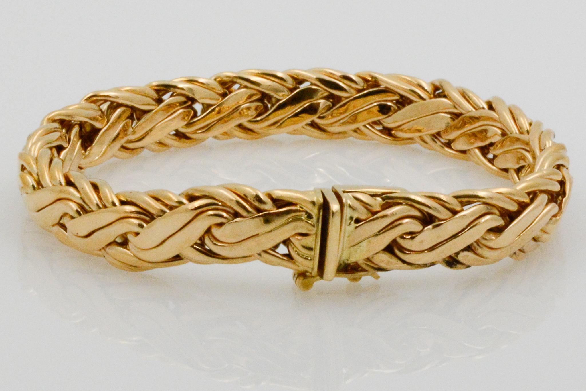 Tiffany & Co. Vintage 14 Karat Yellow Gold Byzantine Bracelet 2