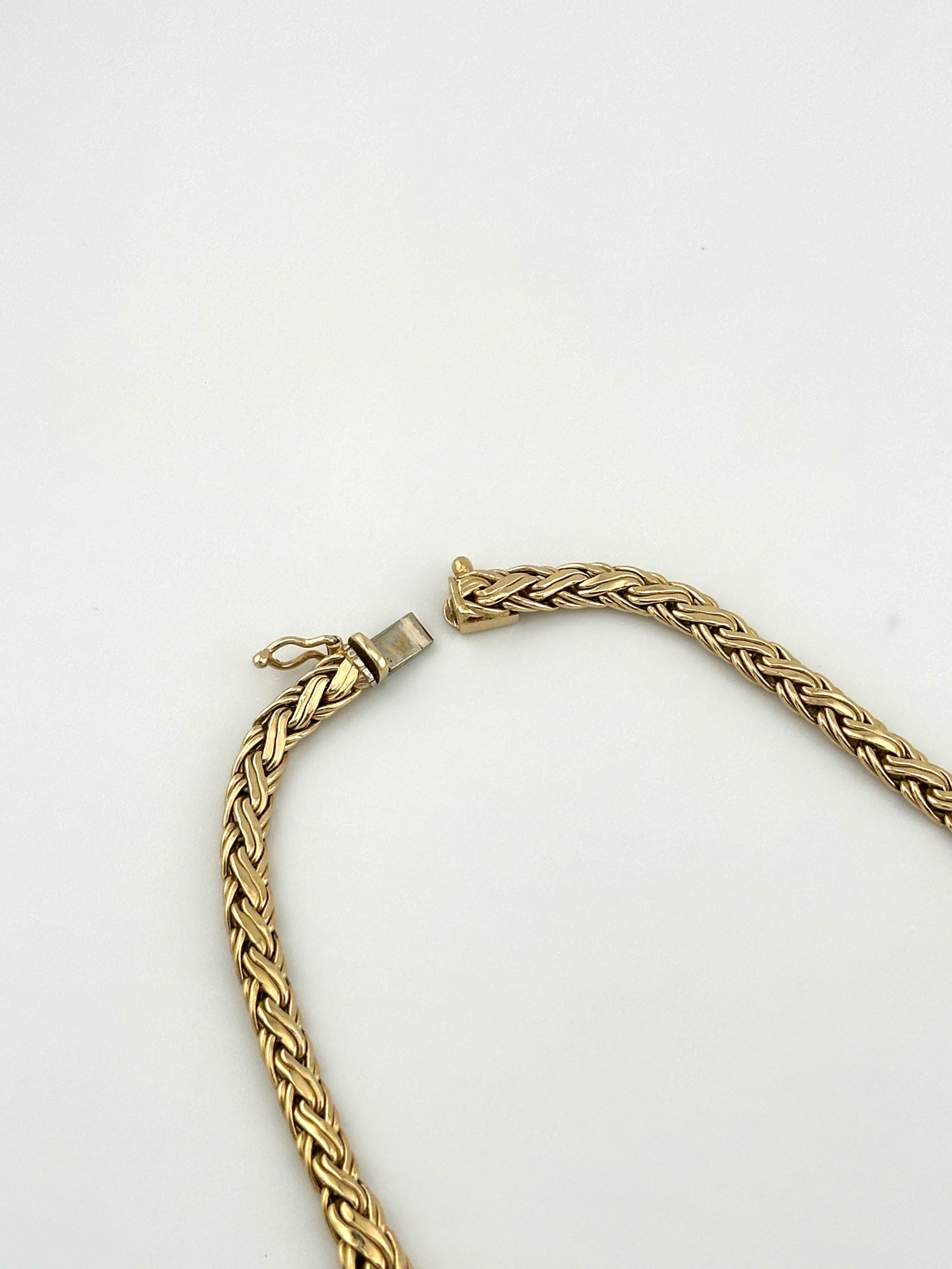 Men's Tiffany & Co. Vintage 14K Yellow Gold Byzantine Braided Necklace For Sale