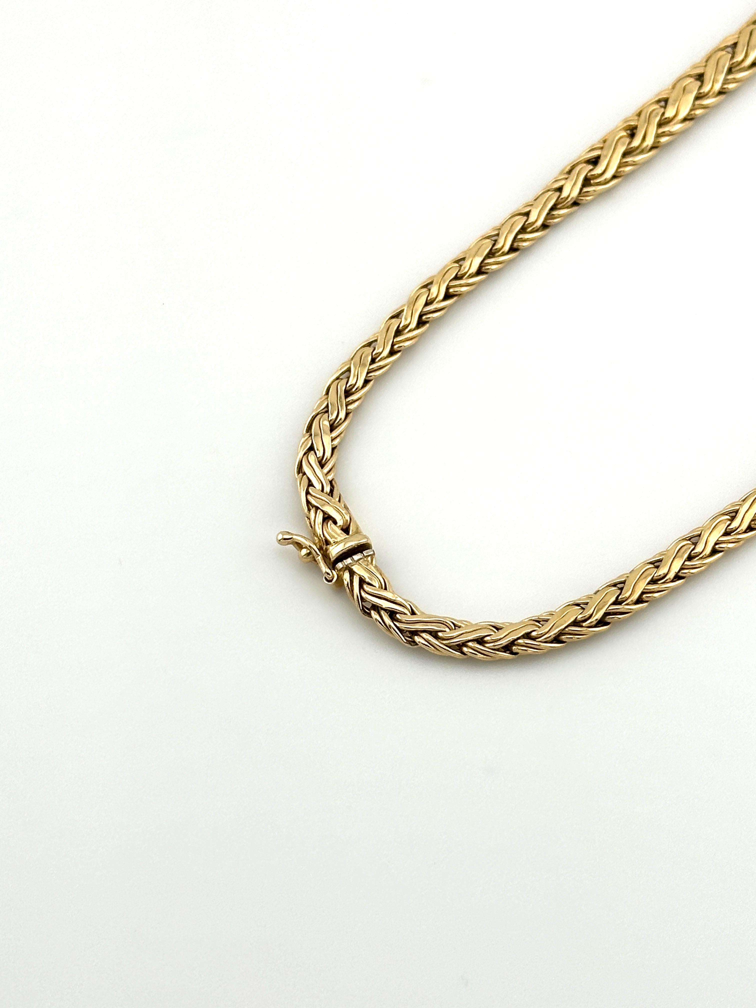 Tiffany & Co. Vintage 14K Yellow Gold Byzantine Braided Necklace For Sale 1