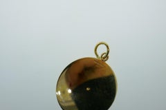 Tiffany & Co. Vintage 14 Karat Yellow Gold, Diamond and Sapphire Disc Pendant