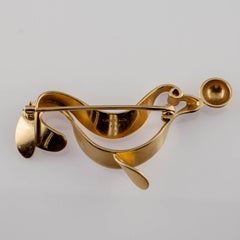 Tiffany & Co. Vintage 14 Karat Yellow Gold Sea Lion Seal Brooch