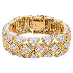 Tiffany & Co. Vintage 15 Karat Gesamtgewicht Diamant-Armband aus 18 Karat Gold mit Diamanten