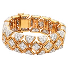 Tiffany & Co. Vintage 15 Karat Gesamtgewicht Diamant-Armband aus 18 Karat Gold mit Diamanten