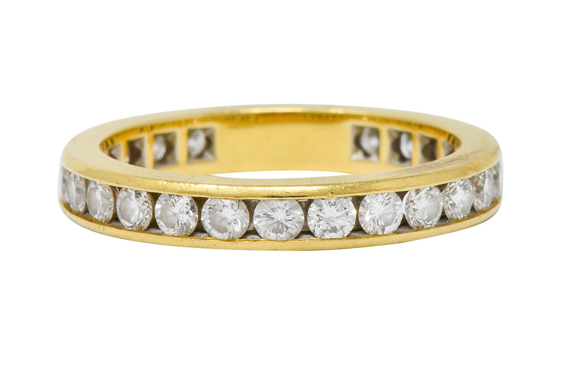 Brilliant Cut Tiffany & Co. Vintage 1.50 Carat Diamond 18 Karat Gold Eternity Band Ring