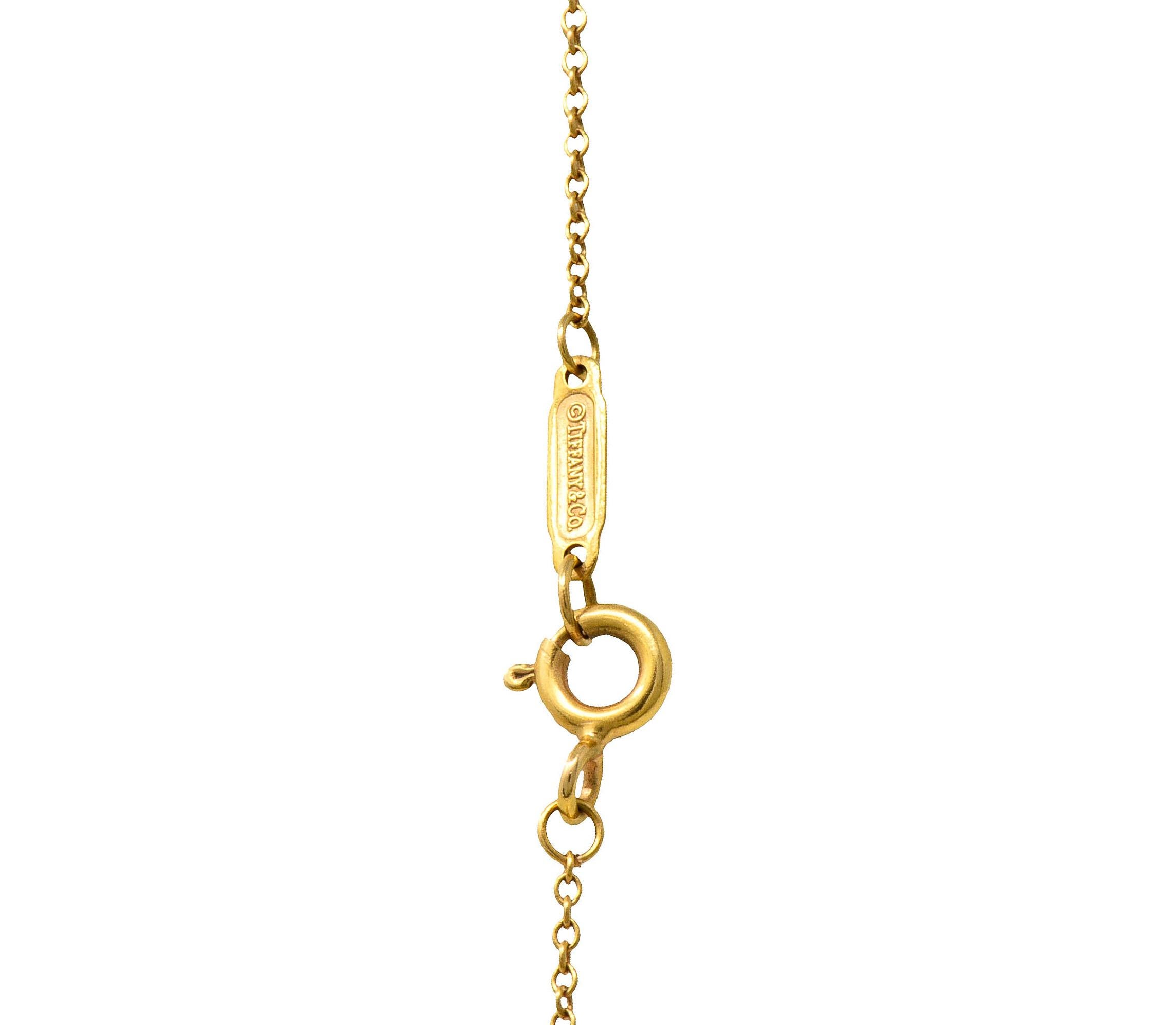 Tiffany & Co. Vintage 18 Karat Gold Cross My Heart Pendant Necklace 3