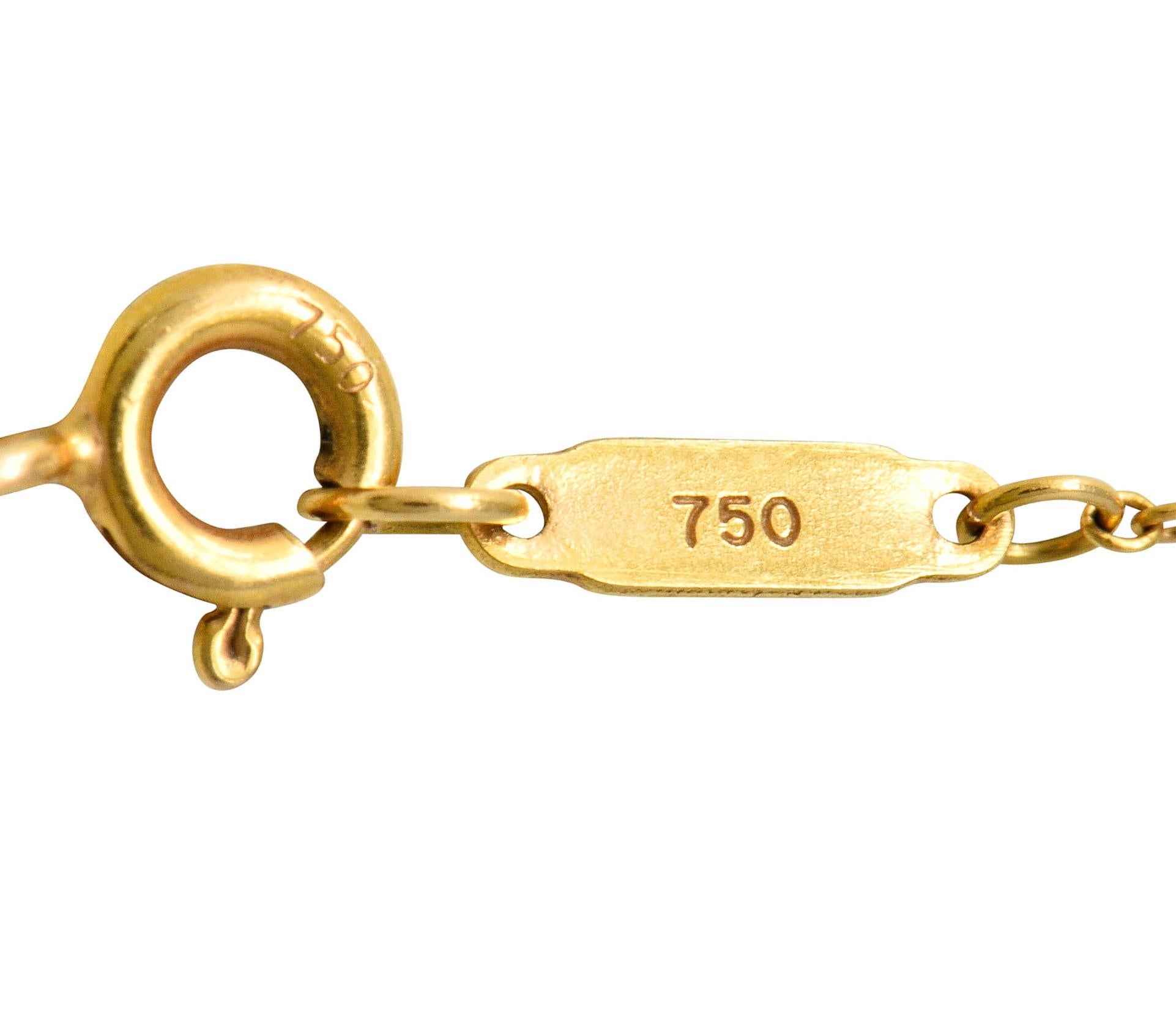Tiffany & Co. Vintage 18 Karat Gold Cross My Heart Pendant Necklace 5