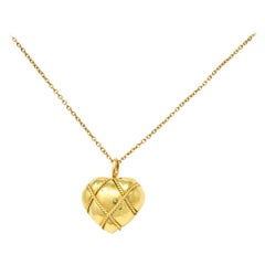 Tiffany & Co. Vintage 18 Karat Gold Cross My Heart Pendant Necklace