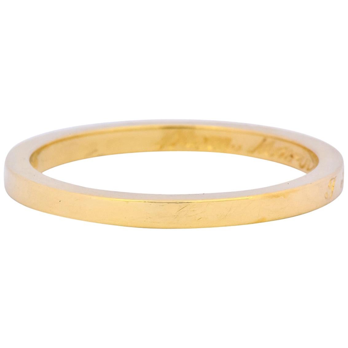 Tiffany 
Co. Vintage 18 Karat Gold I Love You Band Ring Unisex