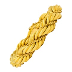 Tiffany & Co. Vintage 18 Karat Gold Large Twisted Rope Bracelet, circa 1970