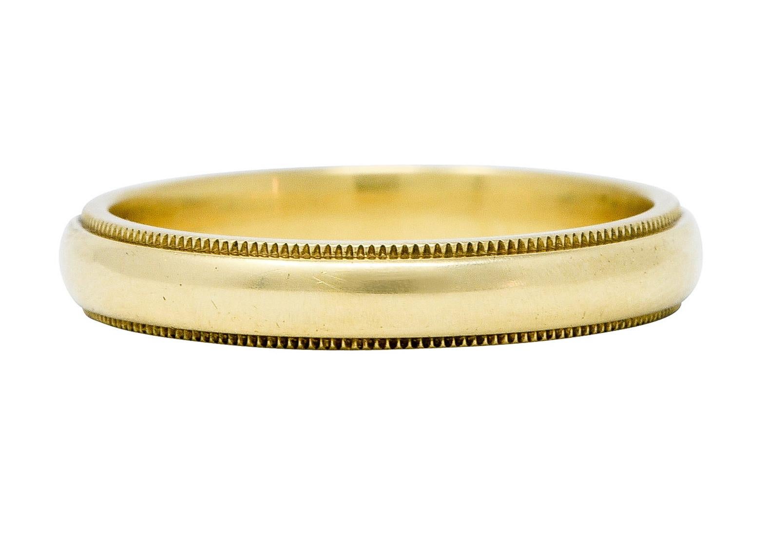 Tiffany & Co. Vintage 18 Karat Gold Men's Wedding Band Ring In Excellent Condition In Philadelphia, PA