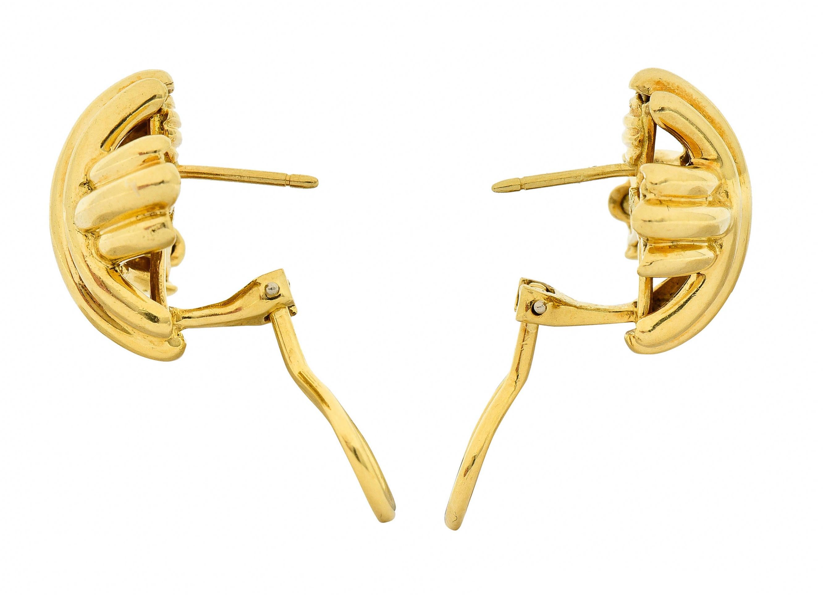 tiffany cross earrings gold
