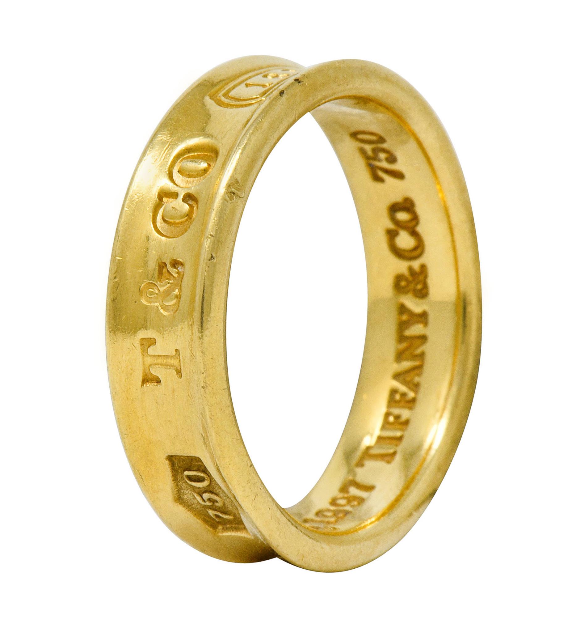 Tiffany & Co. Vintage 18 Karat Gold Unisex 1837 Band Ring 3