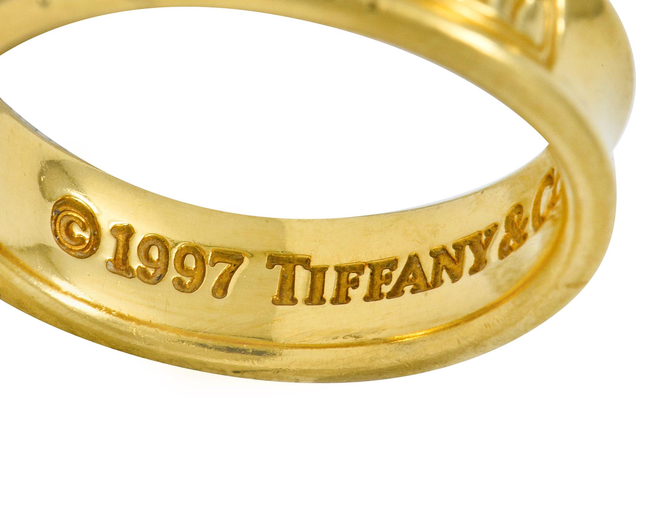 Tiffany & Co. Vintage 18 Karat Gold Unisex 1837 Band Ring In Excellent Condition In Philadelphia, PA