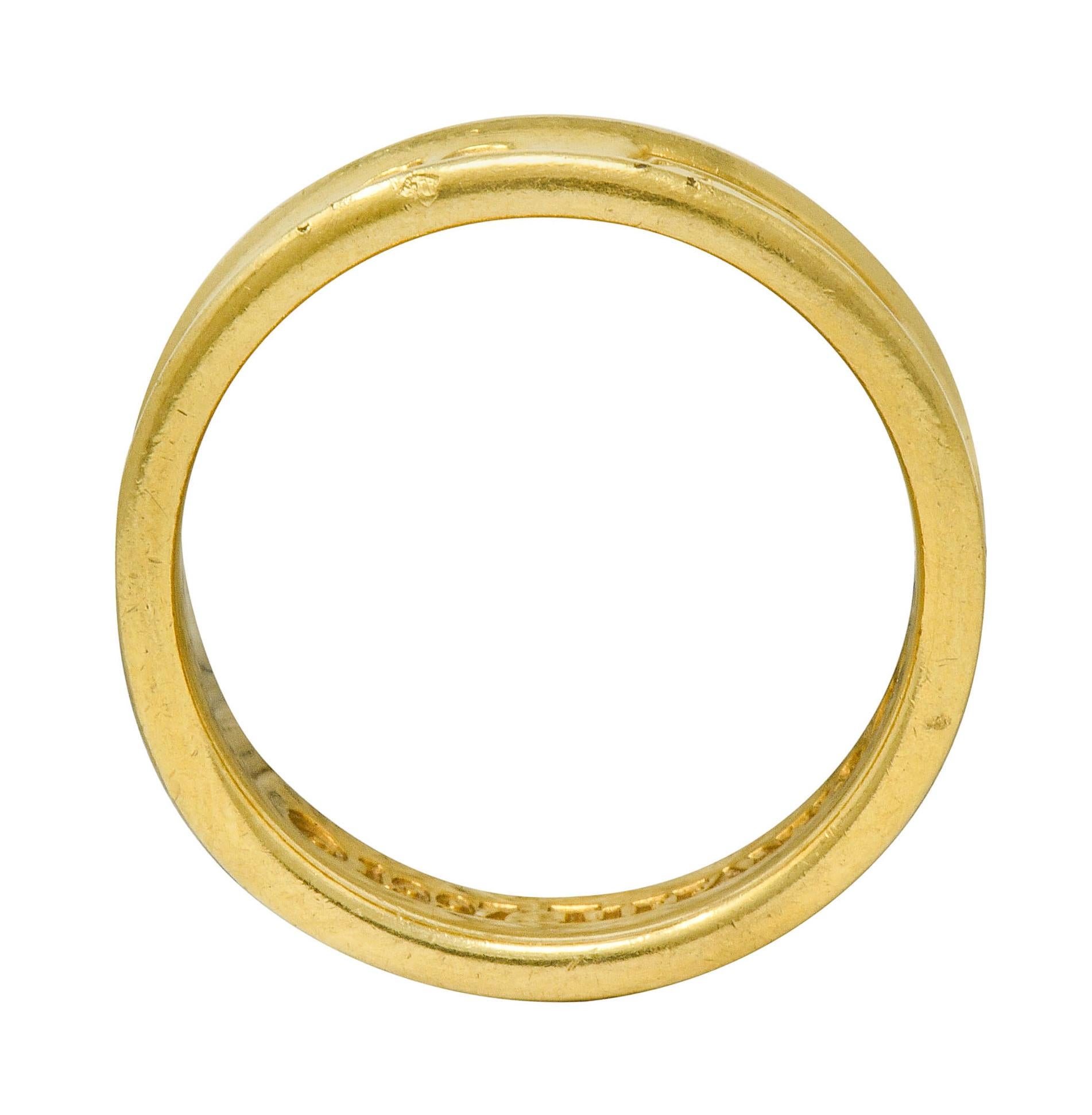 Tiffany & Co. Vintage 18 Karat Gold Unisex 1837 Band Ring 2