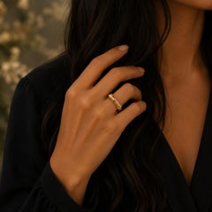 Tiffany & Co Vintage 18 Karat Yellow Gold Bamboo Band Ring Size 7