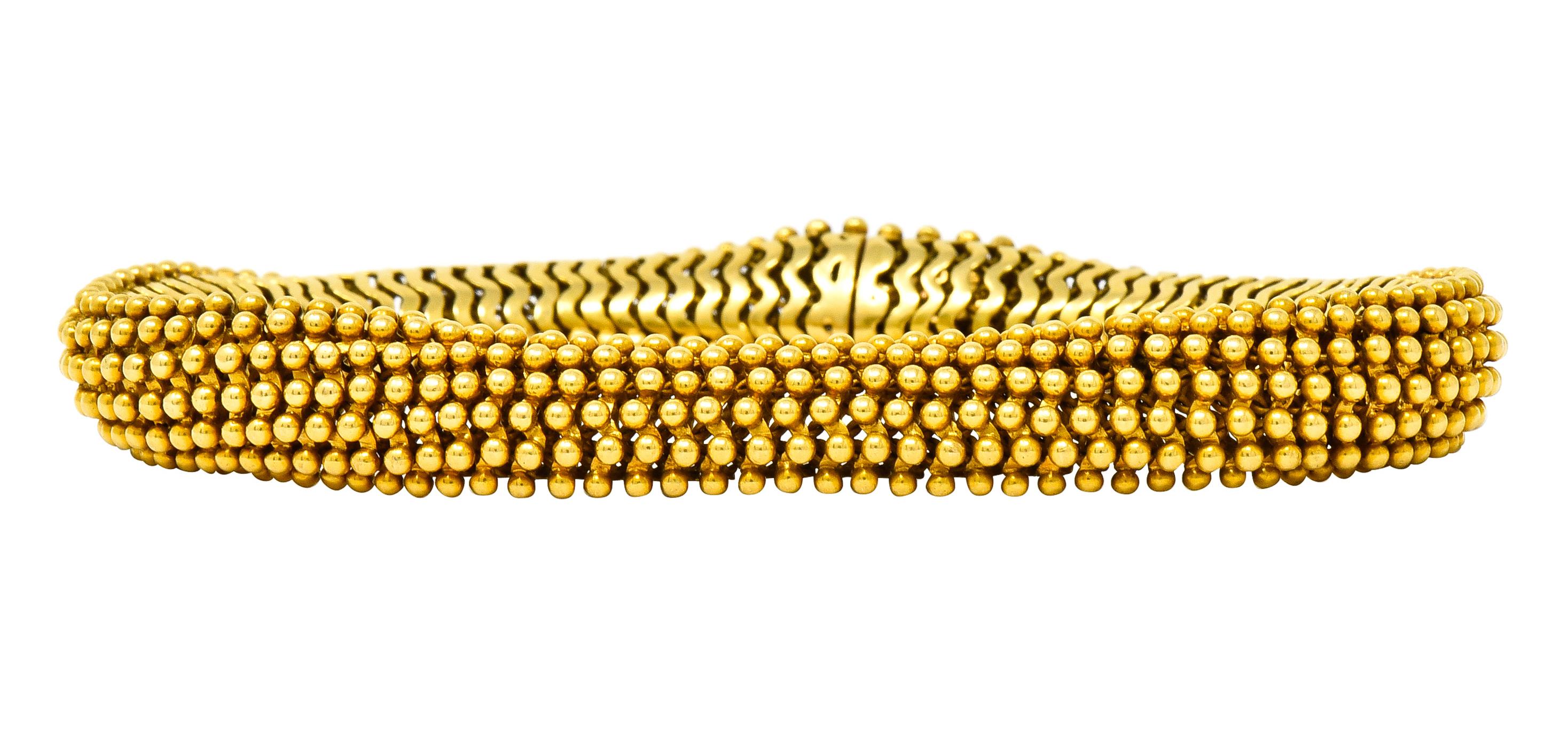 Contemporary Tiffany & Co. Vintage 18 Karat Yellow Gold Beaded Link Bracelet