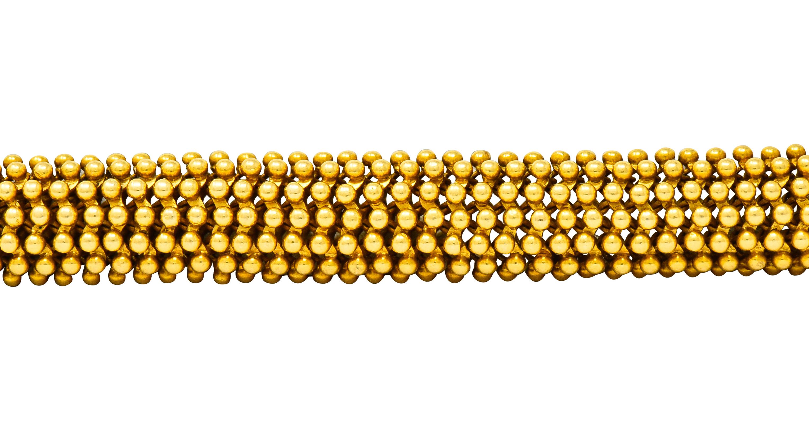 Tiffany & Co. Vintage 18 Karat Yellow Gold Beaded Link Bracelet 1