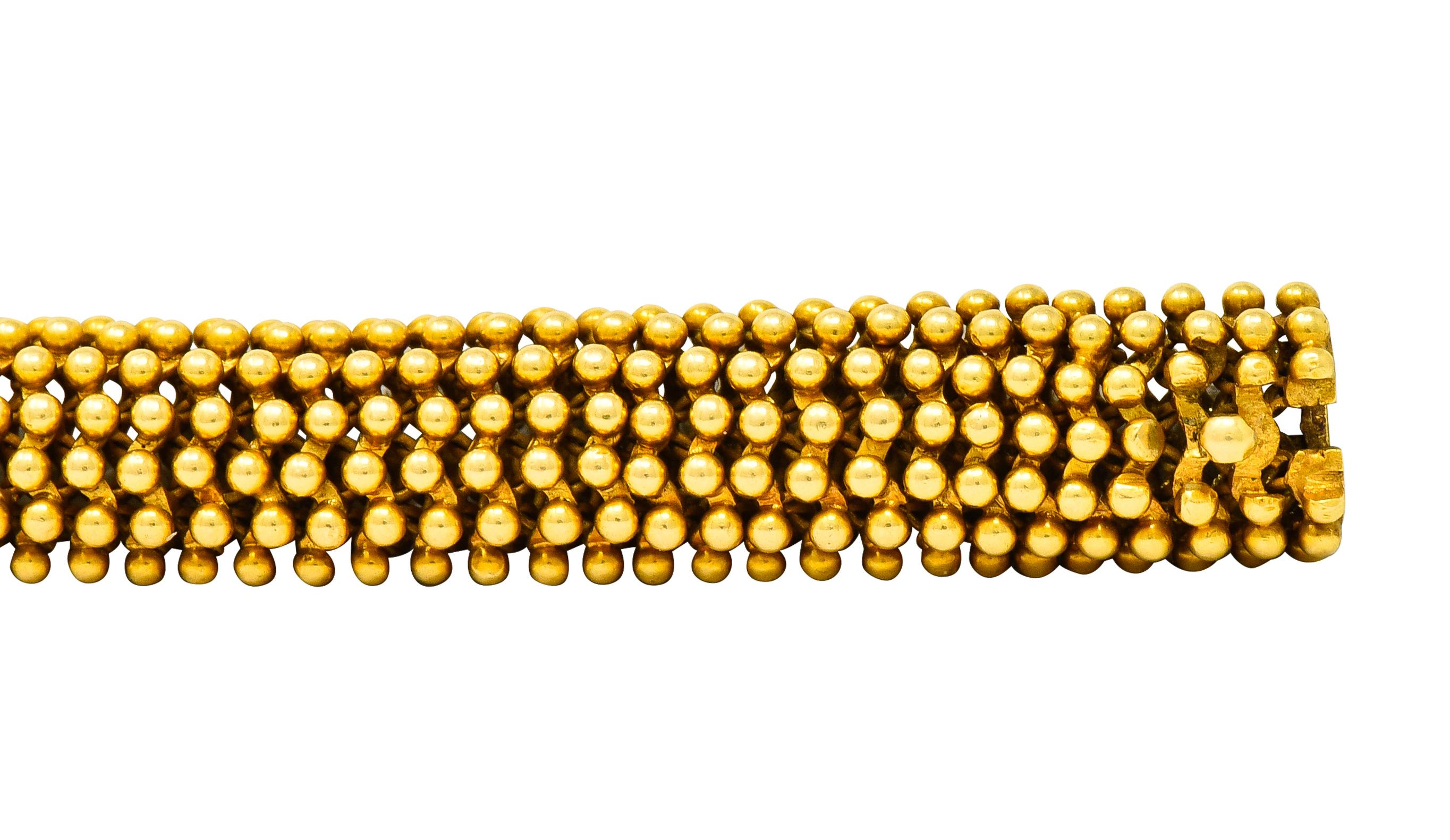 Tiffany & Co. Vintage 18 Karat Yellow Gold Beaded Link Bracelet 2