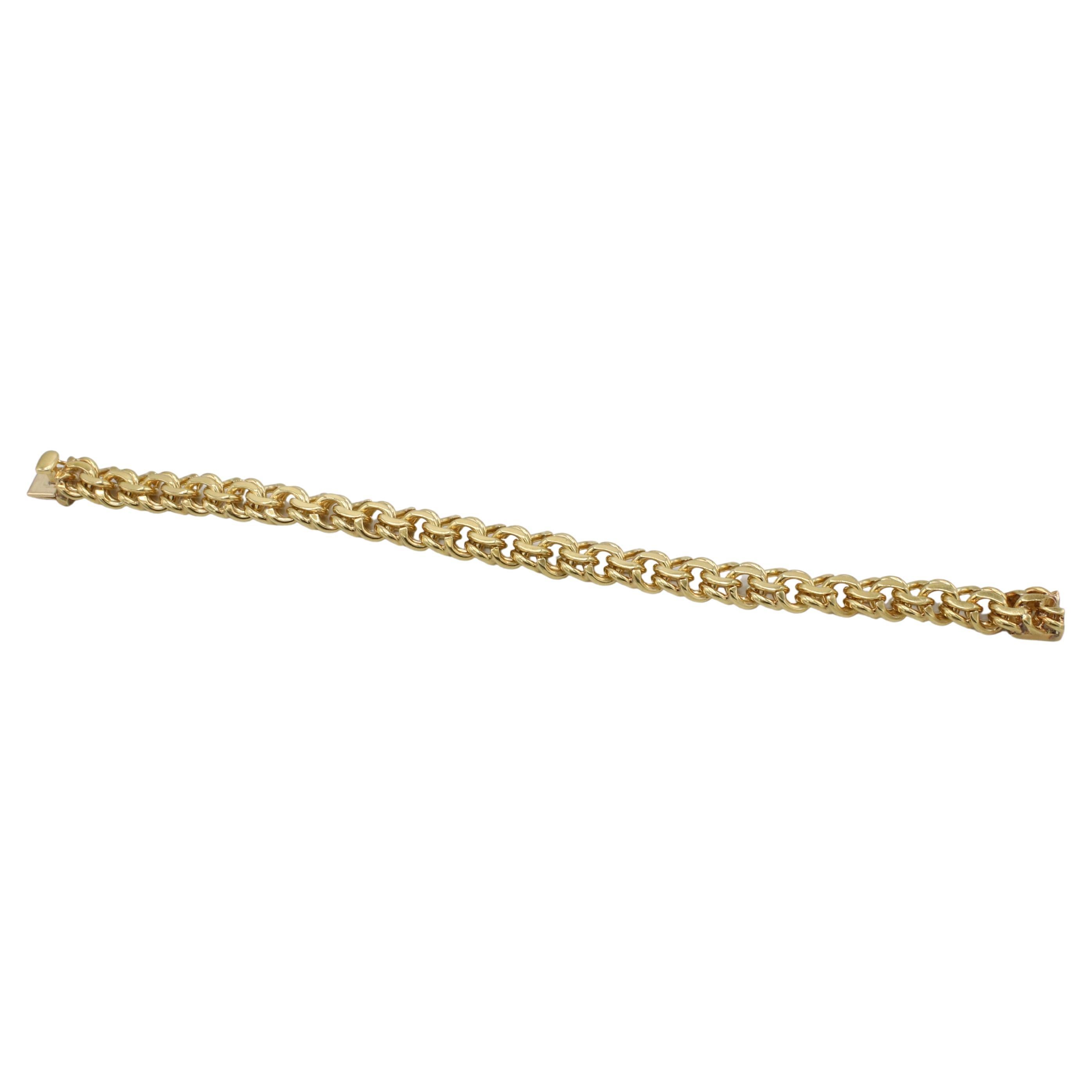 Tiffany & Co. Pulsera vintage de eslabones de cadena de oro amarillo de 18 quilates Moderno en venta