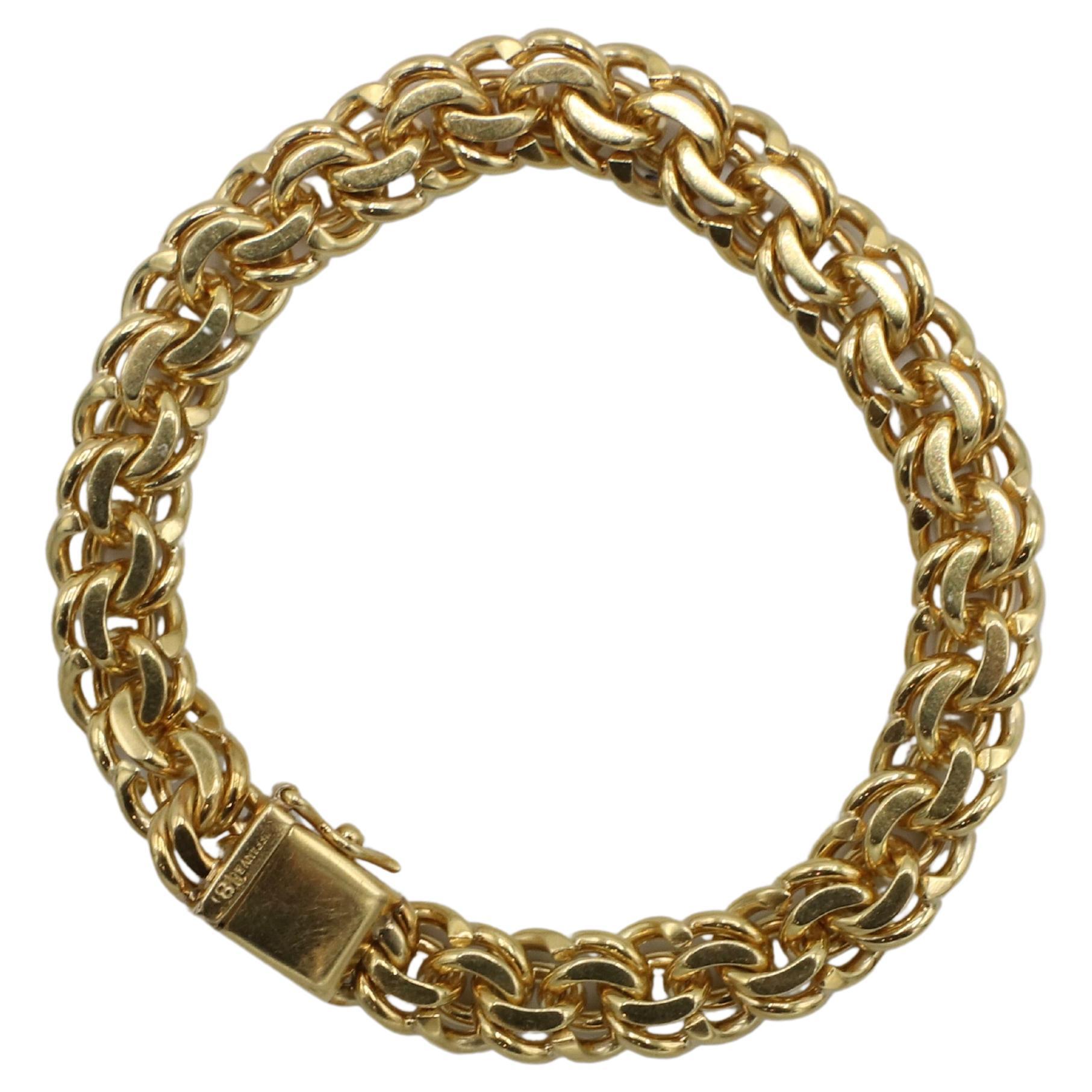 Tiffany & Co. Pulsera vintage de eslabones de cadena de oro amarillo de 18 quilates en Excelente estado para la venta en  Baltimore, MD