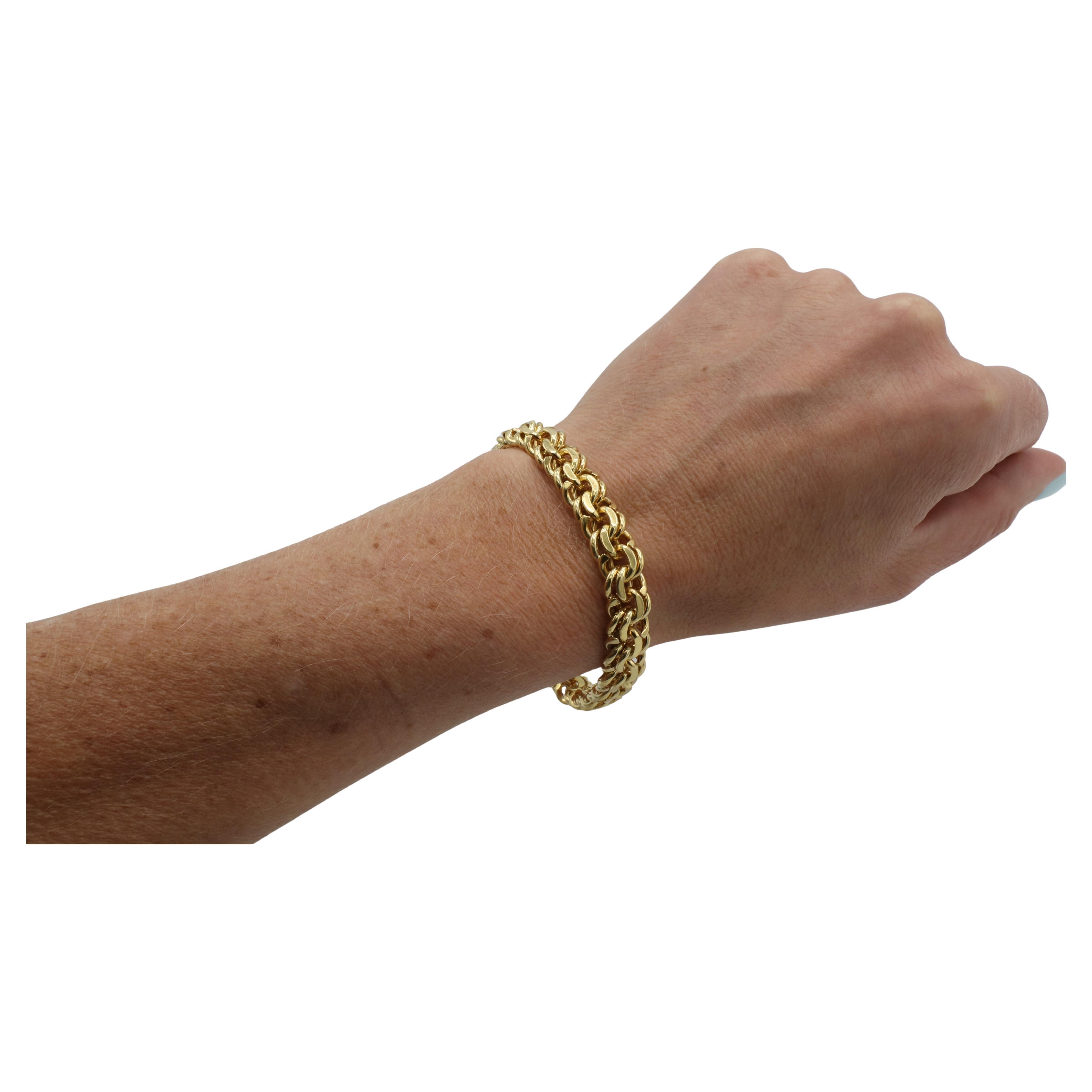 Tiffany & Co. Pulsera vintage de eslabones de cadena de oro amarillo de 18 quilates en venta 1