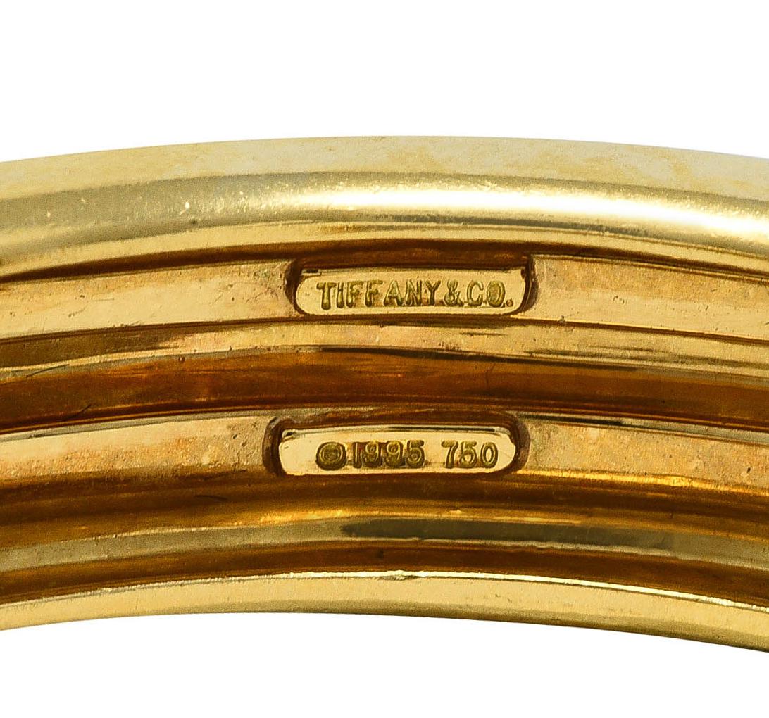 Contemporary Tiffany & Co. Vintage 18 Karat Yellow Gold Grooved Atlas Cuff Bracelet
