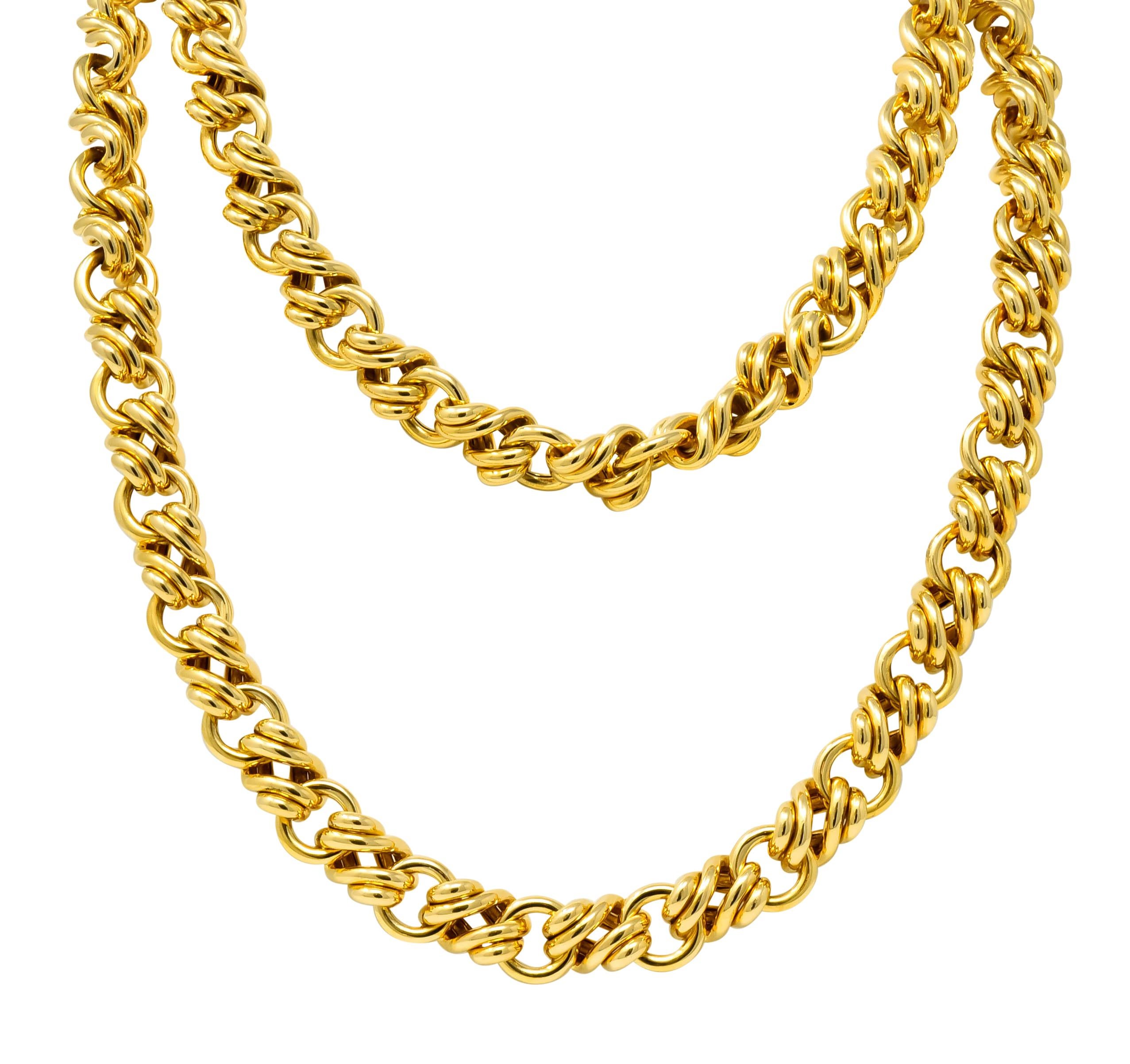 Contemporary Tiffany & Co. Vintage 18 Karat Yellow Gold Substantially Linked Chain Necklace