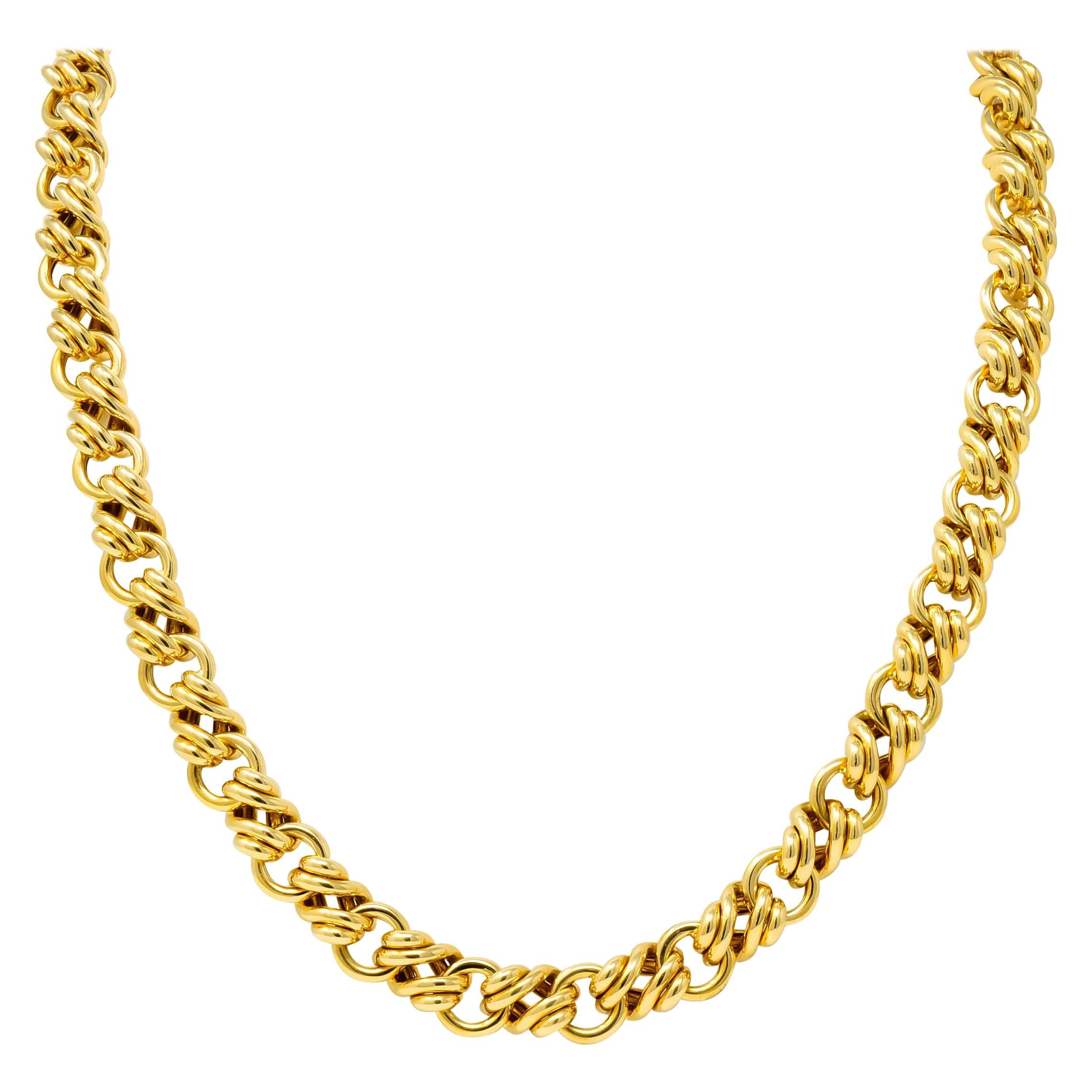 Tiffany & Co. Vintage 18 Karat Yellow Gold Substantially Linked Chain Necklace