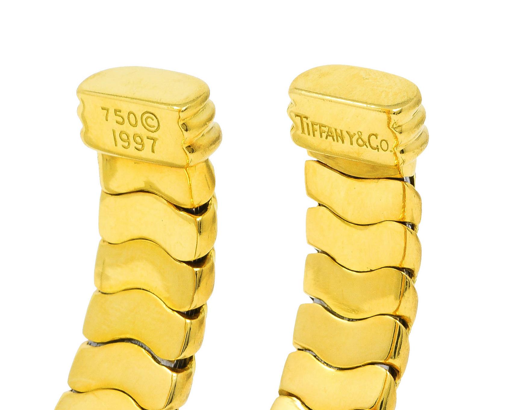 Women's or Men's Tiffany & Co. Vintage 18 Karat Yellow Gold Vanneire Woven Cuff Bracelet