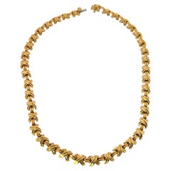 Tiffany & Co. Vintage Collier petit baiser en or jaune 18ct