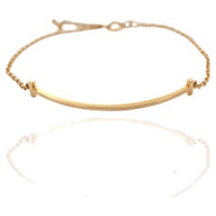 Tiffany & Co. Vintage 18K 750 Solid Yellow Gold T Smile Bracelet