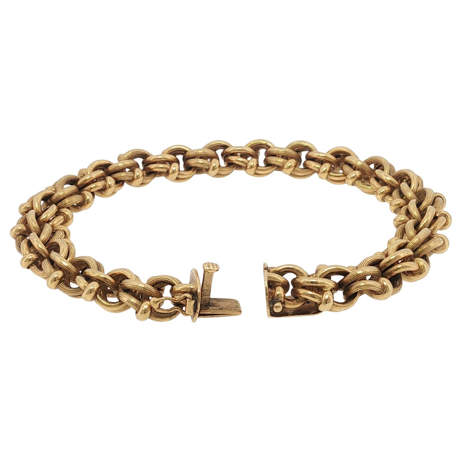 Tiffany and Co. Vintage 18K Bracelet Solid Yellow Gold For Sale at 1stDibs