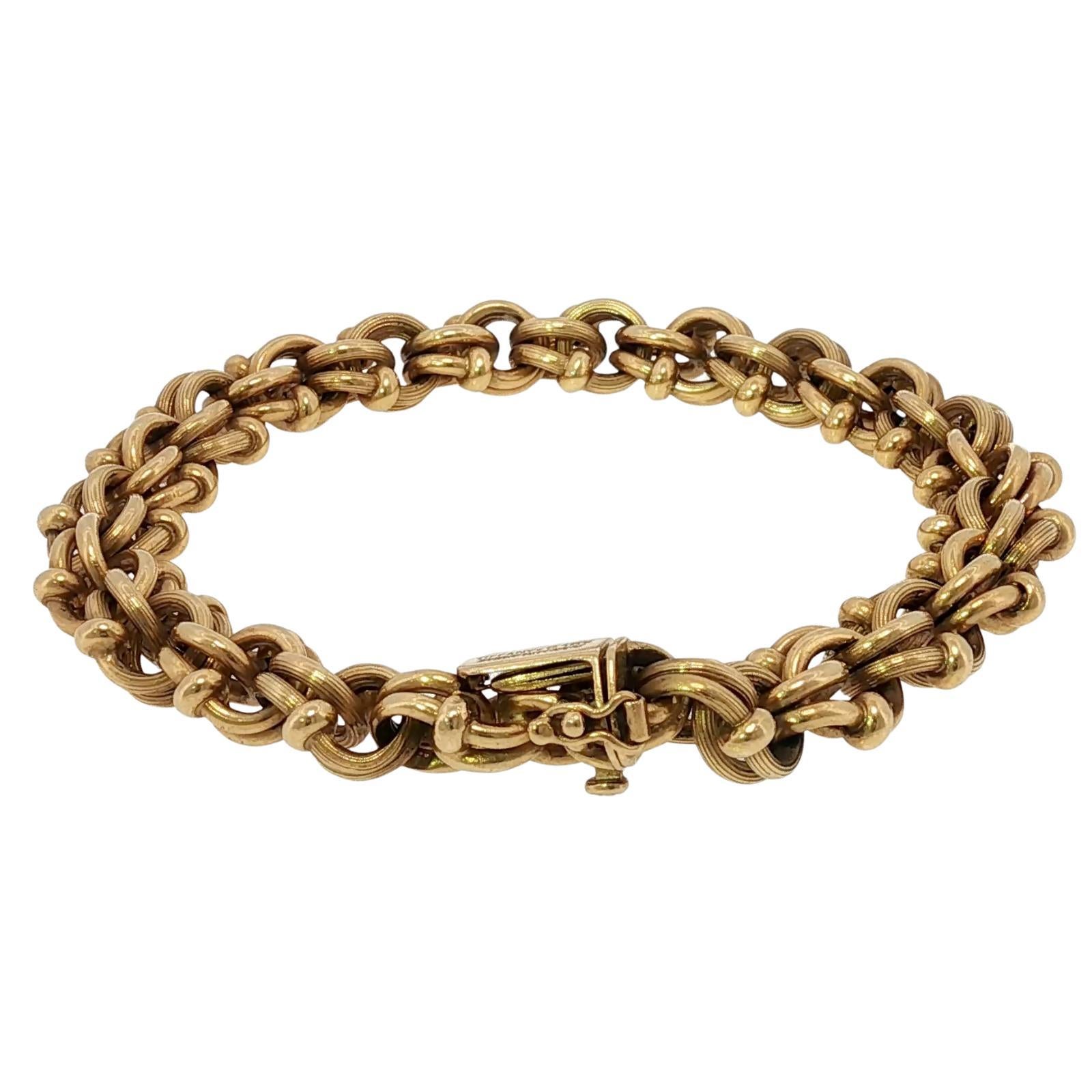 Tiffany and Co. Vintage 18K Bracelet Solid Yellow Gold For Sale at 1stDibs