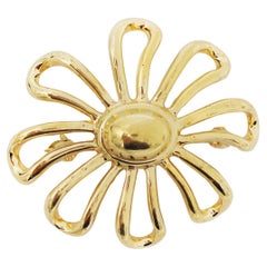 Tiffany & Co. Vintage 18k Gold Daisy Flower Brooch Pin