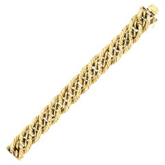 TIFFANY & CO. Retro 18k Gold Twisted Curb Chain Bracelet 57.0dwt