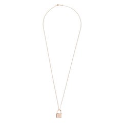 Tiffany & Co Vintage 18K Rose Gold Lock Pendant Necklace